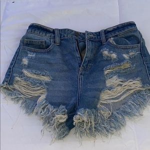 Denim ripped shorts Medium